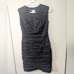 SARAH PACINI Vintage Formal Black Dress Size 0 Y2K 2000 Style Made Un Italy